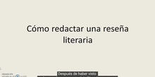 La reseña literaria (subtitulado)