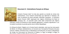 Séance 2: Histoire du colonialisme français. DOC3 Le colonialisme français en Afrique