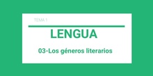 Los géneros literarios