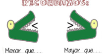 Cartel mayo que menor que