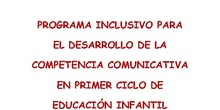 DOCUMENTO: Programa C. Comunicativa EI Primer ciclo 2-3 Versión 2 (abril 2023)