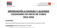 Inicio de curso 25/26