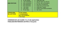 Calendario Escolar Curso 2023-2024