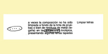 Signo de corrección: limpiar letras
