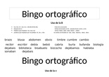 Bingo ortográfico.