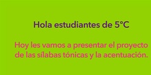 PRIMARIA 5º - LENGUA CASTELLANA Y LITERATURA - SÍLABA TÓNICA Y ACENTUACIÓN 