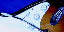 Detalle de una guitarra eléctrica