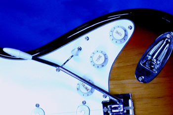 Detalle de una guitarra eléctrica