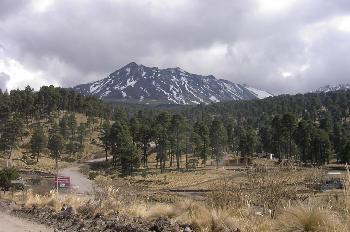 Vista del Nevado de Toluca desde el refugio alpino