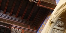 Detalle de artesonado en la techumbre, Huesca