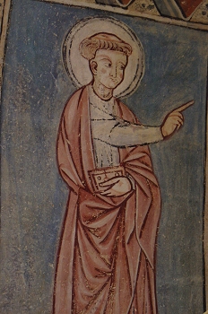 Figura de Santo. San Miguel de Foces, Huesca