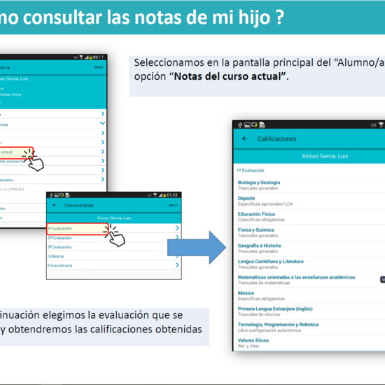 ¿Cómo consultar las notas de mi hijo?