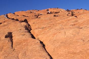 Pared de una montaña rocosa