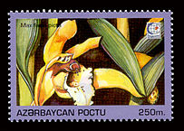 Sello con imagen de orquídea