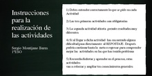 Instrucciones para la realización de las actividades