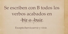 PRIMARIA - 5º - VERBOS ACABADOS EN BIR Y BUIR - LENGUA
