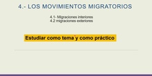 Las migraciones interiores de la población española