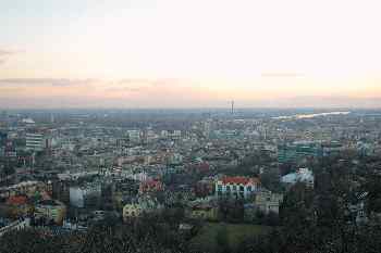 Vista aérea de Buda, Budapest, Hungría