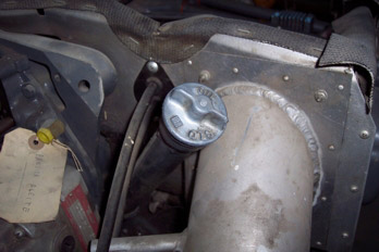 Tapón de aceite de un motor de émbolo