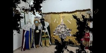 Visita de los Reyes Magos - Exposición de adornos navideños (CEIP MIguel de Cervantes de Leganés)