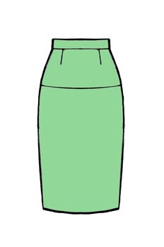 Falda de canesú y con pinzas