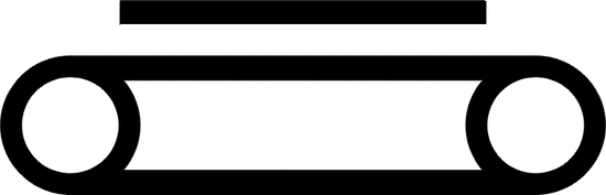 Transportador de cinta lisa