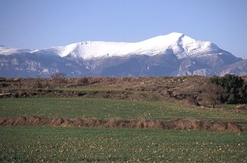 Vista de la Sierra de Guara nevada, Huesca