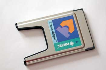 Informática, adaptador de memoria flash a pcmcia de ordenador po