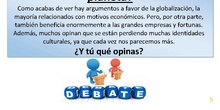 Actividad debate globalización