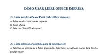 USO DE POWERPOINT LIBRE OFFICE