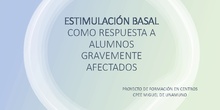 PROYECTO ESTIMULACIÓN BASAL COMO RESPUESTA A ALUMNOS GRAVEMENTE AFECTADOS