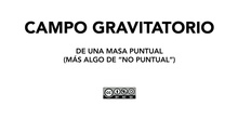 Gravitación - Campo gravitatorio de una masa puntual