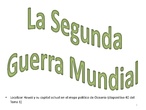 Tema 14 La Segunda Guerra Mundial