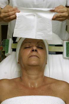 Electrolifting: colocación de tissue