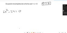 Ec Incompletas de 2º grado y problemas de ecuaciones.