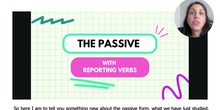 Passive with reporting verbs