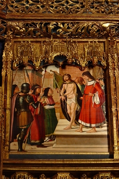 Detalle del Retablo Mayor Colegiata de Bolea, Huesca