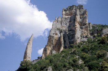 Formaciones rocosas en el Barranco de Mascún, Huesca