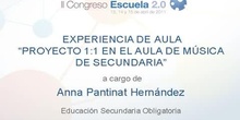 Proyecto 1:1 en el aula de música de secundaria