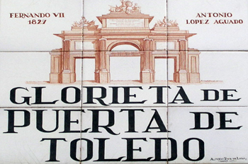 Indicativo de calle, Glorieta de Puerta de Toledo, Madrid