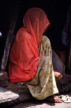 Mujer descansando, Pushkar, India