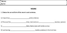 NOUNS WORKSHEET
