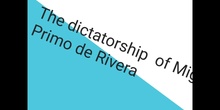 PRIMARIA - 6º - SOCIAL SCIENCE - PRIMO DE RIVERA DICTATORSHIP - FORMACIÓN