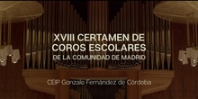 Gala final XVIII Certamen de Coros Escolares de la Comunidad de Madrid. Acuación del Coro CEIP Gonzalo Fernández de Córdoba en el Auditorio Nacional.