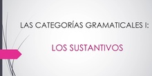 Los sustantivos
