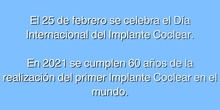 #25F Día Internacional del Implante Coclear