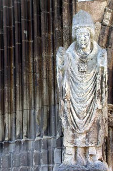 Detalle de la portada de la Iglesia del Santo Sepulcro, Estella,