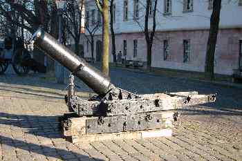 Mortero en el Castillo de Buda, Budapest, Hungría