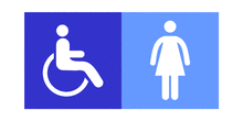 Baños femeninos accesibles a discapacitados