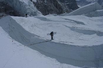 Grietas en glaciar